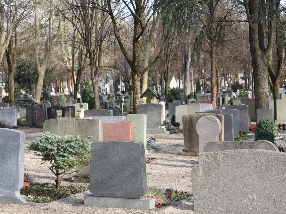 Grabdenkmäler auf dem Hermanfriedhof
