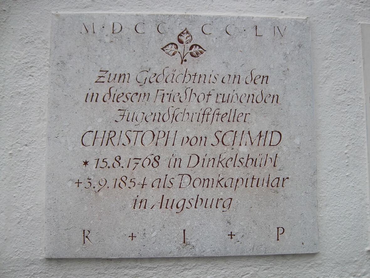 Gedenkplatte Christoph-von-Schmid